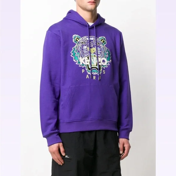 Kenzo Men’s Purple Tiger Hoodie - Picture 2 of 6
